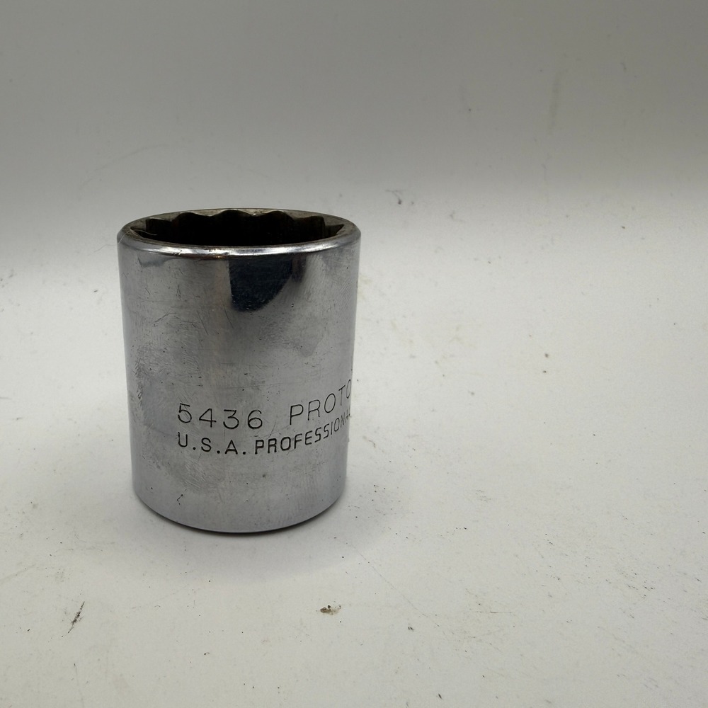 Proto 5436 Socket 1-1/8" 1/2" Drive 12-Point USA Professional Tool